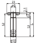 Contact points for horizontal stands